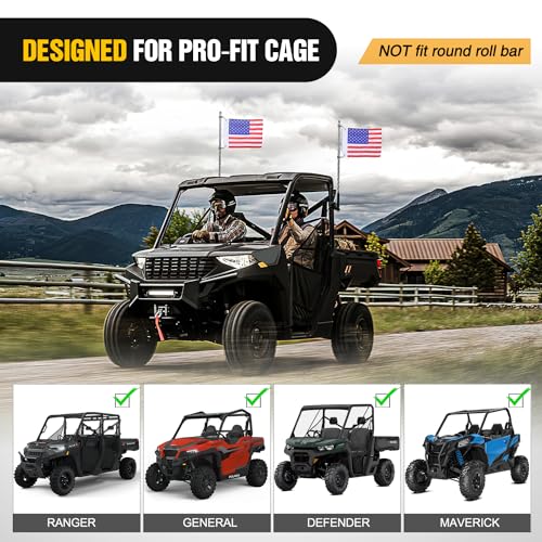 Image of Nilight UTV Whip Light Mount 1PC for Polaris Can-Am with Pro-fit Cage