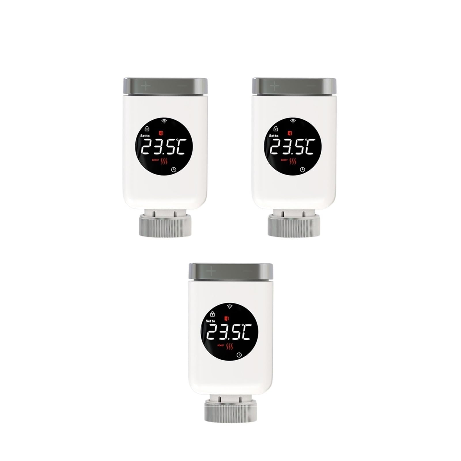 Supporto For Regolatore Di Temperatura Remoto Programmabile Tramite App For Valvola Termostatica Smart Wi-Fi/Zigbee TRV Regolazione Automatica(3PCS Valve,Zigbee Valve)