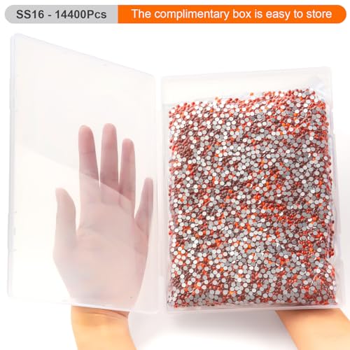 Image of Flatback Rhinestones Bulk, 14400PCS Hyacinth Rhinestones for Clothes DIY Decoration Crafts, Hyacinth, SS16, 3.8-4.0mm