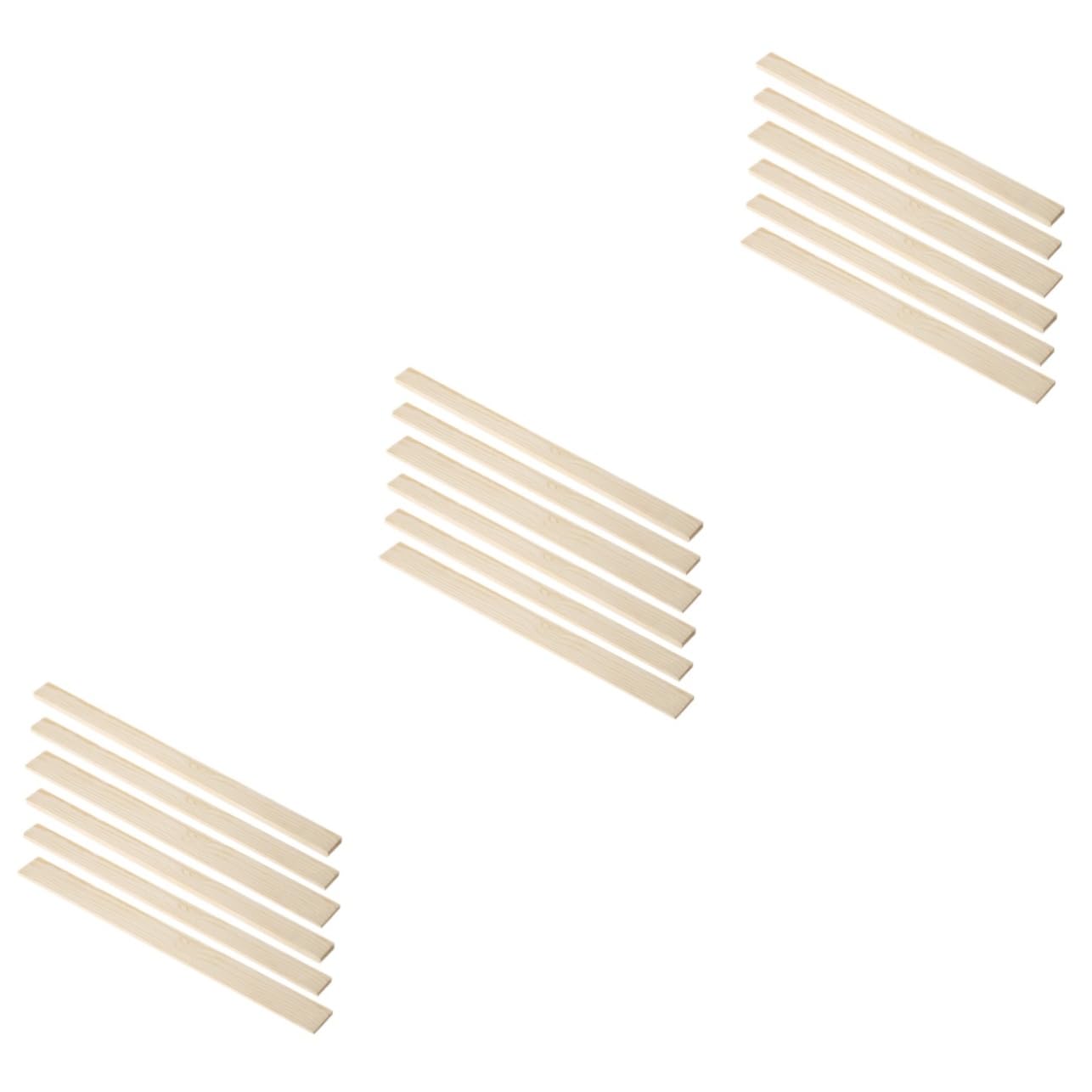 Tofficu 3 Set Strumenti di Ceramica Strumenti per Rotolare L'argilla Mattarello E Tappetino in Argilla Aria Listello Legno Pasta Modellabile Utensili Attrezzi Striscia di Legno 6 Pezzi * 3
