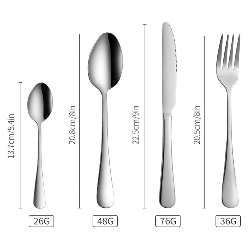 Zestaw sztućców, stal nierdzewna 48-elementowy zestaw sztućców dla 12 osób Sztućce Zestaw sztućców z nożem, widelcem, łyżką Elegancka zastawa stołowa do codziennego użytku/podróży Sztućce, czarne,