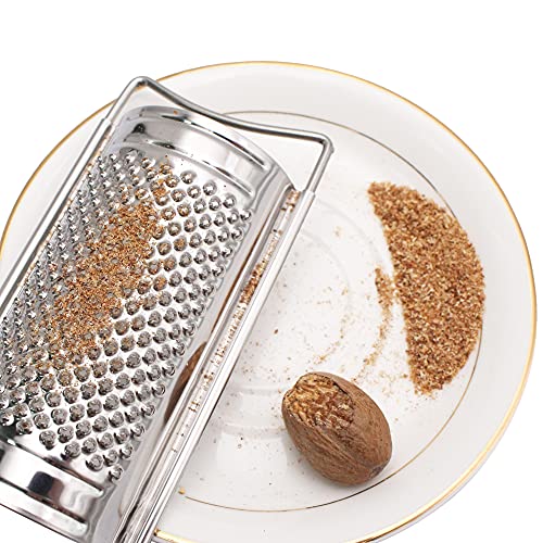 To Encounter Cheese Grater, Zester Grater, Stainless Steel Grater For Ginger, Garlic, Nutmeg, Chocolate, Vegetables, Lemon, Dishwasher Safe, Set Of 5 (Grey) #TOP4