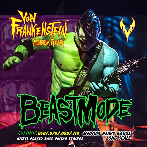 BeastMode Bass Strings by Von Frankenstein Monster Gear 50-110 (Medium Heavy)