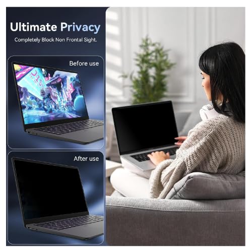 Image of Pxin Laptop Pro Privacy Guard compatible with 13.3 Inch (16:10) Laptop | Privacy screen protector | Anti Glare | Anti Spy Screen | Reduces blue light | Eye Protection