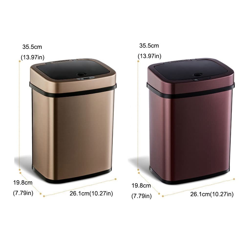 Pattumiera Home Business Office Smart Home Pattumiera Acciaio Inossidabile Induzione Automatica Soggiorno Camera da Letto Ufficio Deposito rifiuti Cucina s