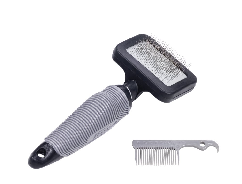 Nobby Starline Professional Grooming Range Slicker Brush with Cleaning Comb for Dog/ Cat, Small