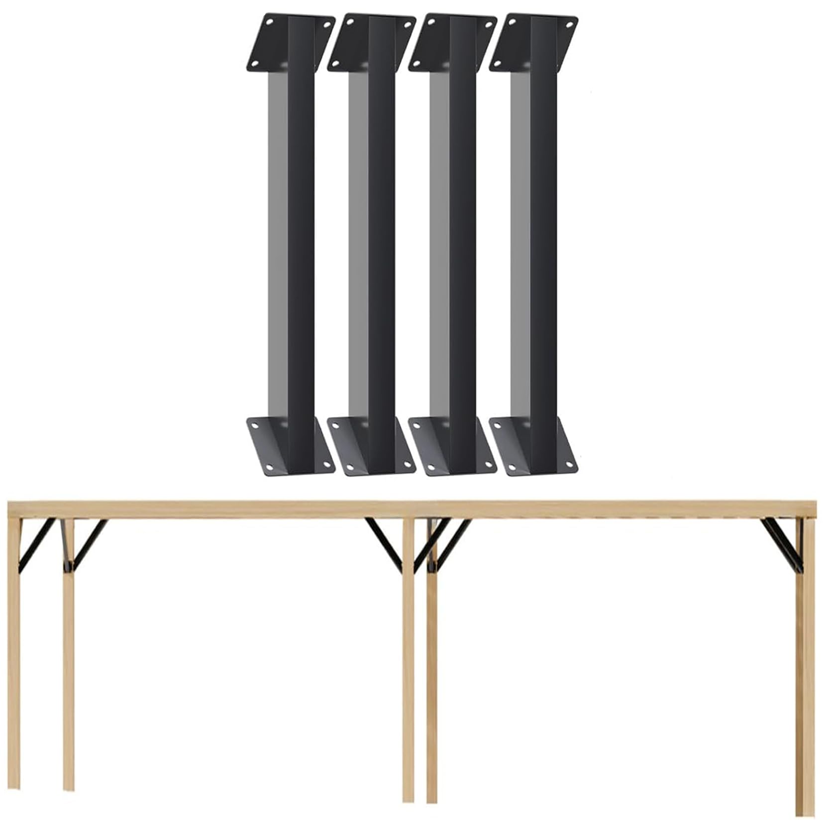 GOUZIBHD Pergola Kit 45 Degree Angle Support Bracket 45 Degree Corner Brace for Gazebos Cabins Terraces and Outdoor,Heavy Duty Connector Brace Bracket Kit(Size:4 Pcs)