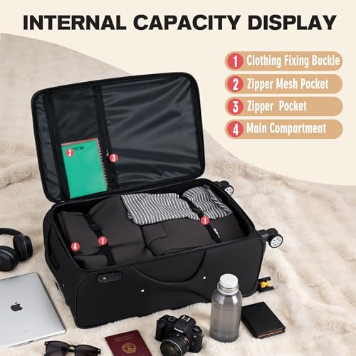 VJI Softside Expandable Spinner Luggage