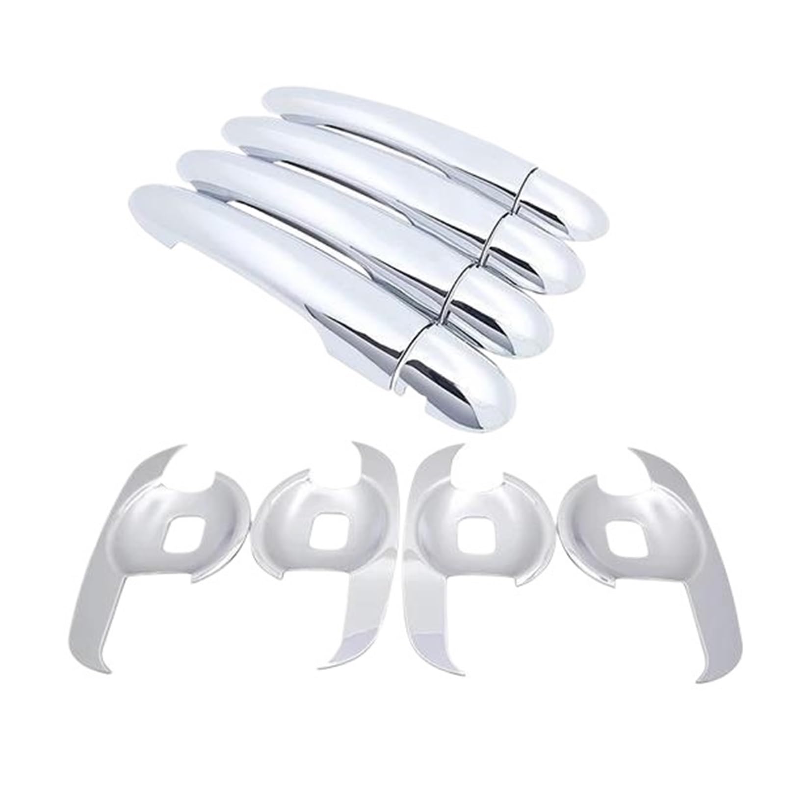 Hrqctim Handlebowl No Button Chrome Door Handle Cover Trim For Renault For Koleos For Samsung Qm5 I Mk1 2008 2009 2010 2011 2012 2013 2014 2015(Handlebowl No Button)
