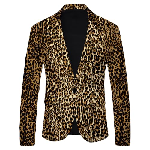 Costume Slim Fit Homme Léopard et Rayé pour Rester Élégant et Frais Tout l'Été