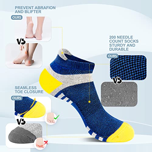 Niofind Sokken Heren 43-46/37-42, 6 Paar Enkelsokken Heren dames, Korte Sportsokken, Ademend Sokken Katoen voor Hardlopen, Sport, Wandelen, Werken… - Afbeelding 5