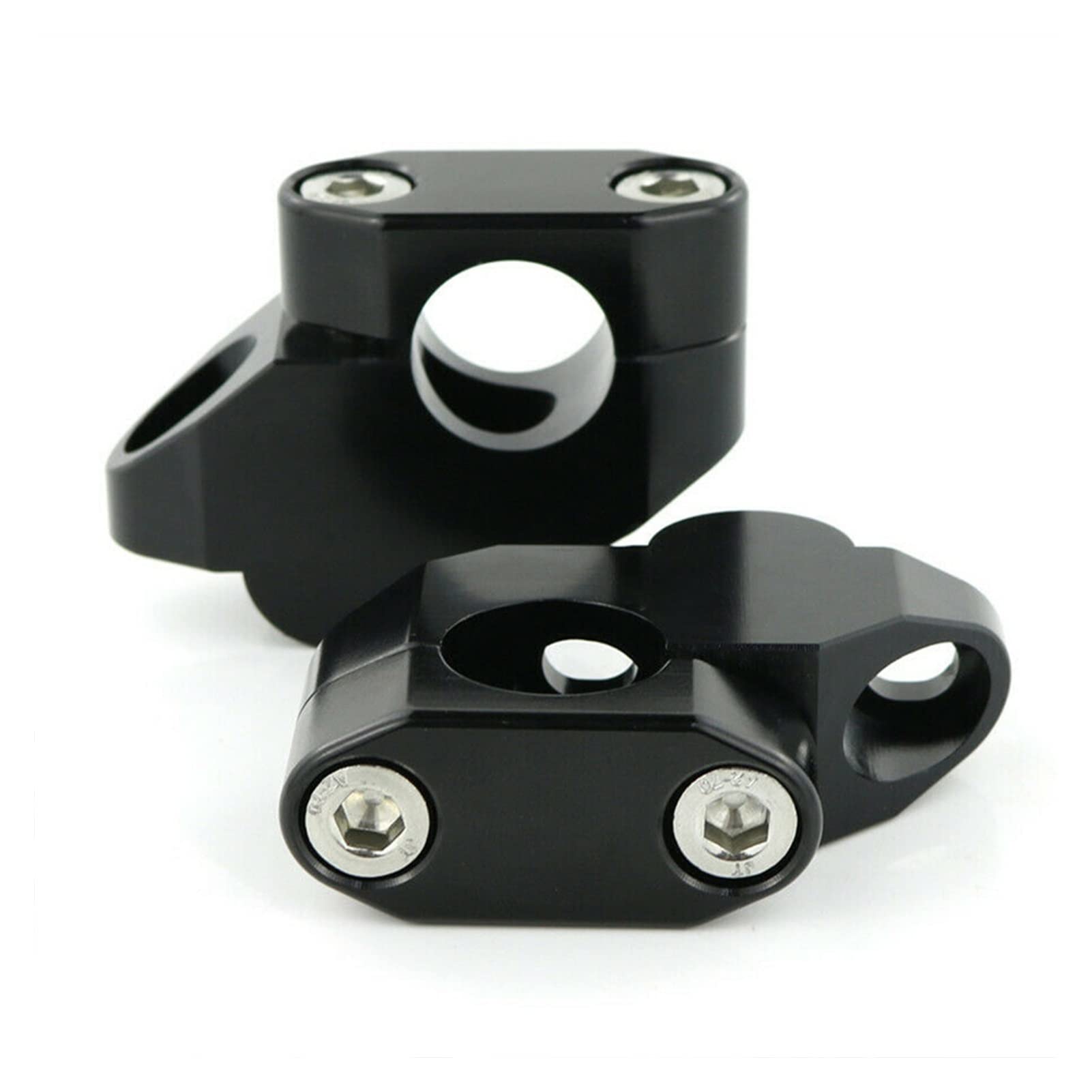 Kit di Offset per Riser Manubrio Motociclo Kit di Morsetti per Manubrio in Lega di Alluminio da 22 mm 7/8 Pollici universali 2 Pezzi Riser Manubrio Moto