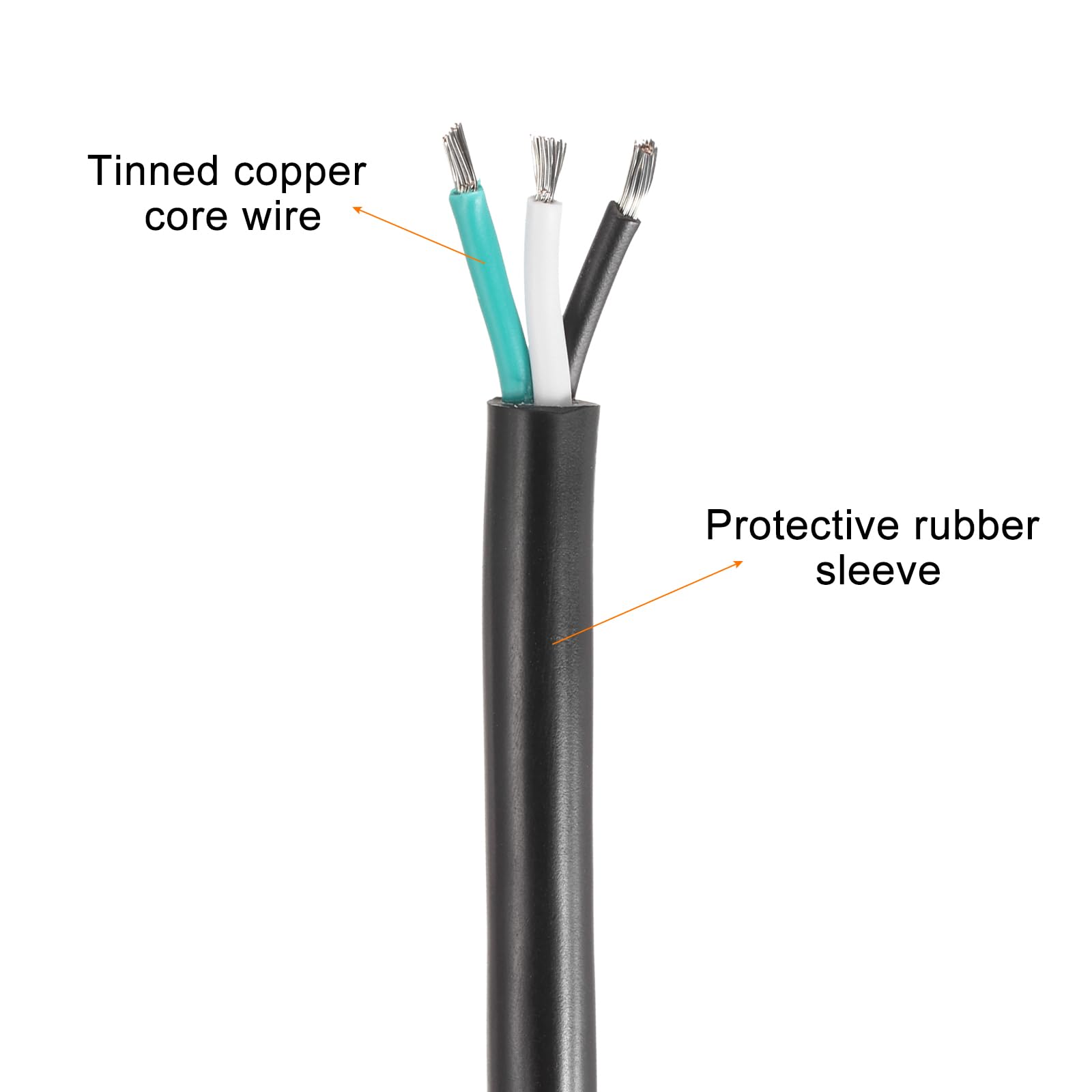 DMiotech 16AWG 16/3 3 Core CNC Wire (30 FT) UL2464 Tinned Copper Core 16 Gauge Cable Speaker Wire Electrical Wire Extension Cord for CNC Router Machine,Electrical Appliance - Image 3