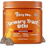 Zesty Paws Cranberry Supplement for Dogs - Bladder Control for Dogs - Urinary Tract Support - Cranberry Chews - Immune & Gut Support - Chicken - 90 Count