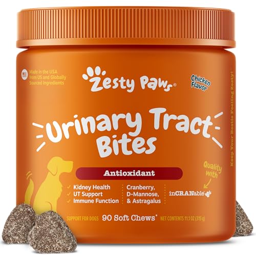 Zesty Paws Cranberry Supplement for Dogs - Bladder Control for