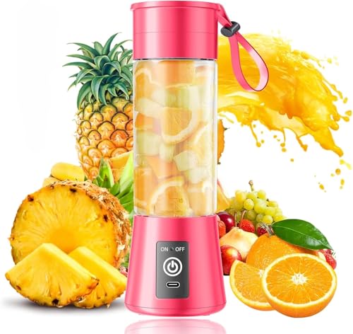 Image of Xapiaxa Portable Blender Juicer with 6-Blade for Shakes & Smoothies USB Rechargeable Personal Juicer Cup, Travel Mini Mixer, BPA-Free Fruit Juice Maker for Home, Office, Gym & Outdoor Use Multicolor