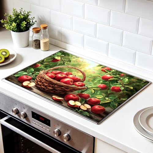 Image of Apple Stove Top Cover for Electric Stove, 28.4 x 20.5 in