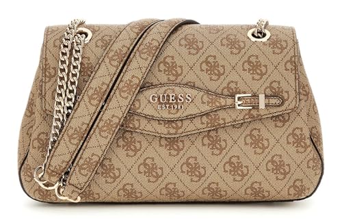 Sac GUESS Katya Convertible Xbody Flap Bag Latte Logo pour femme
