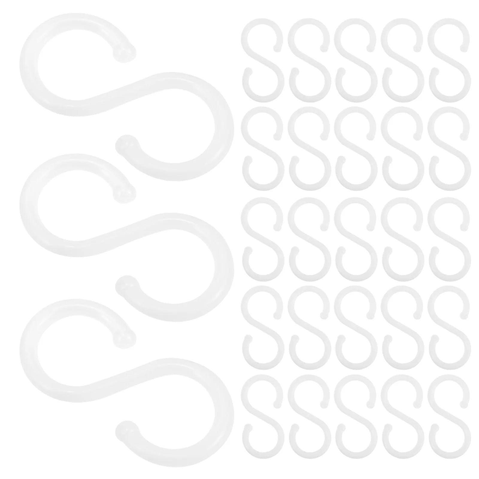 Hangers for Clothes Space Savers 200Pcs S Shaped Hangers Multipurpose Hooks for Kitchen Closet Door Storage