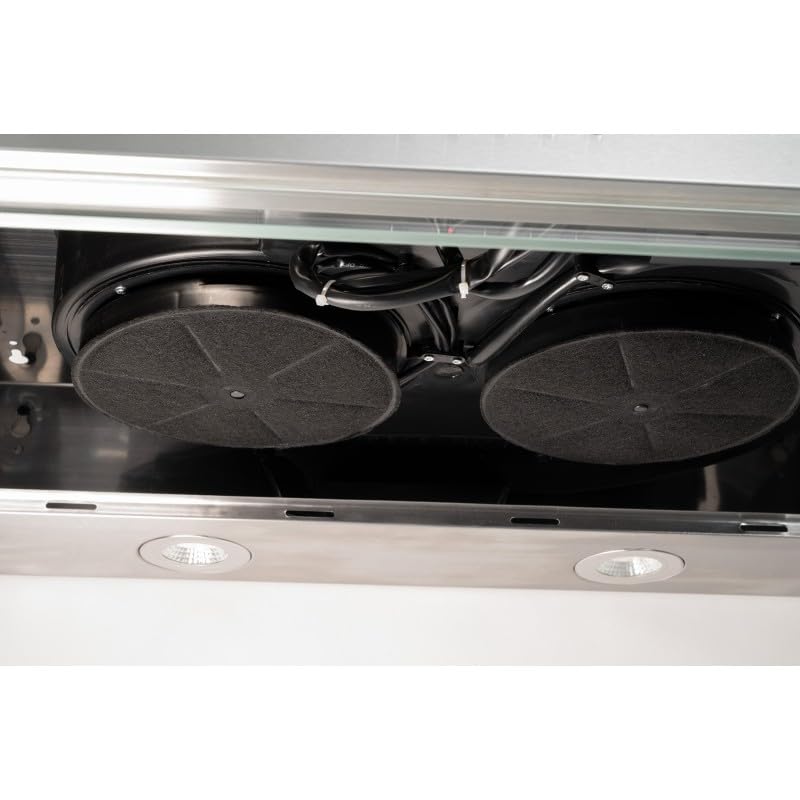 BELDEKO Hotte Casquette Visière 60 cm - Inox - 3 Vitesses Éclairage LED - Évacuation ou Recyclage - Marque Française