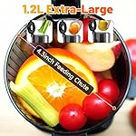 Cold Press Juicer, Slow Juicer Machine Easy to Clean, Self-Feeding Masticating Juicer with Large Feed Chute for Whole Fruits and Vegetables, High Juice Yield, Gray - Image 2