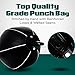 Pro Impact Genuine Leather Double End Boxing Punching Bag - Speed Striking & Dodge Training Ball - Includes Cords & Hooks for Gym Workout MMA Muay Thai (7 Inch)