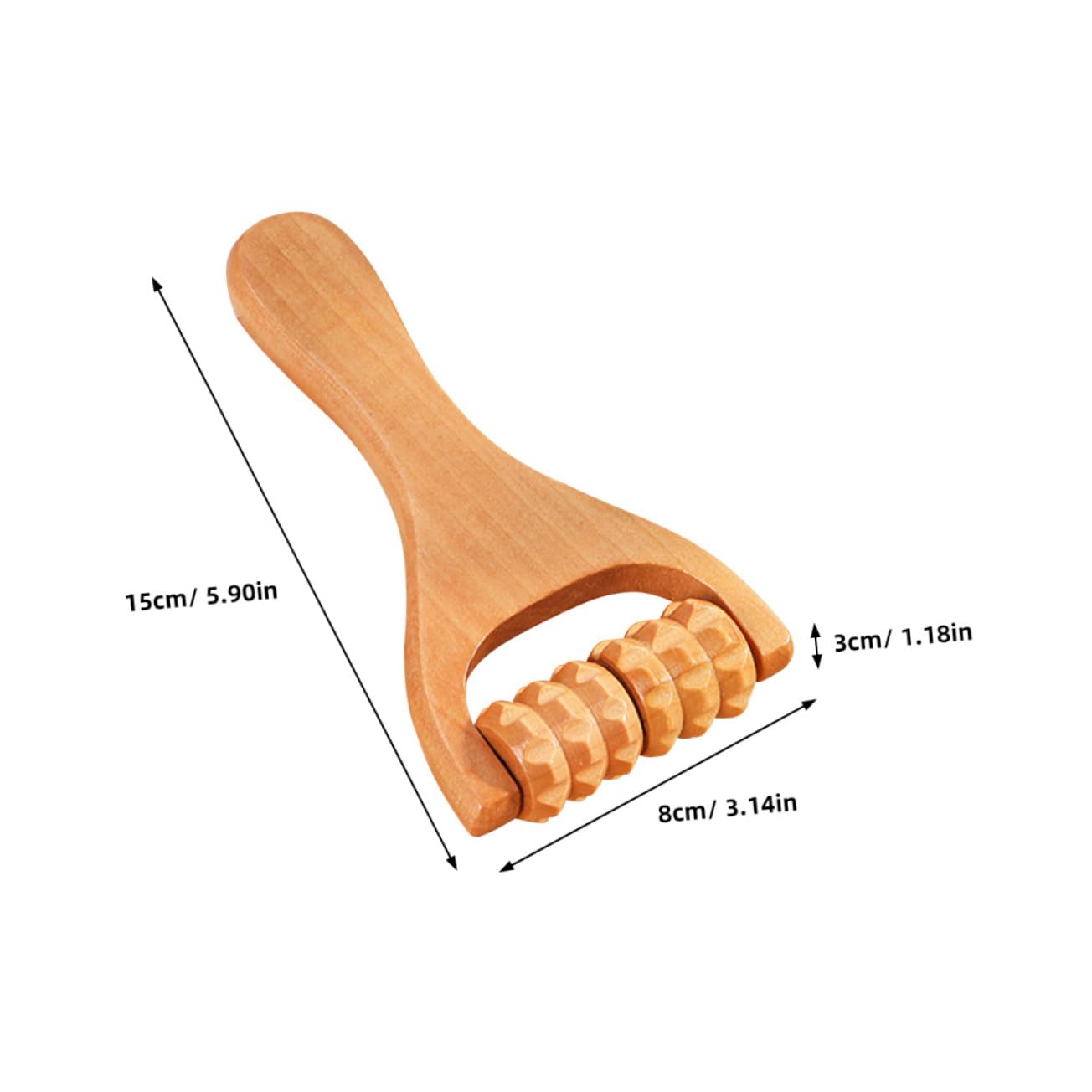 HOMOCONO Wooden Foot Massager Rollers for Body Neck Shoulder Portable Massage Tools Set for Home