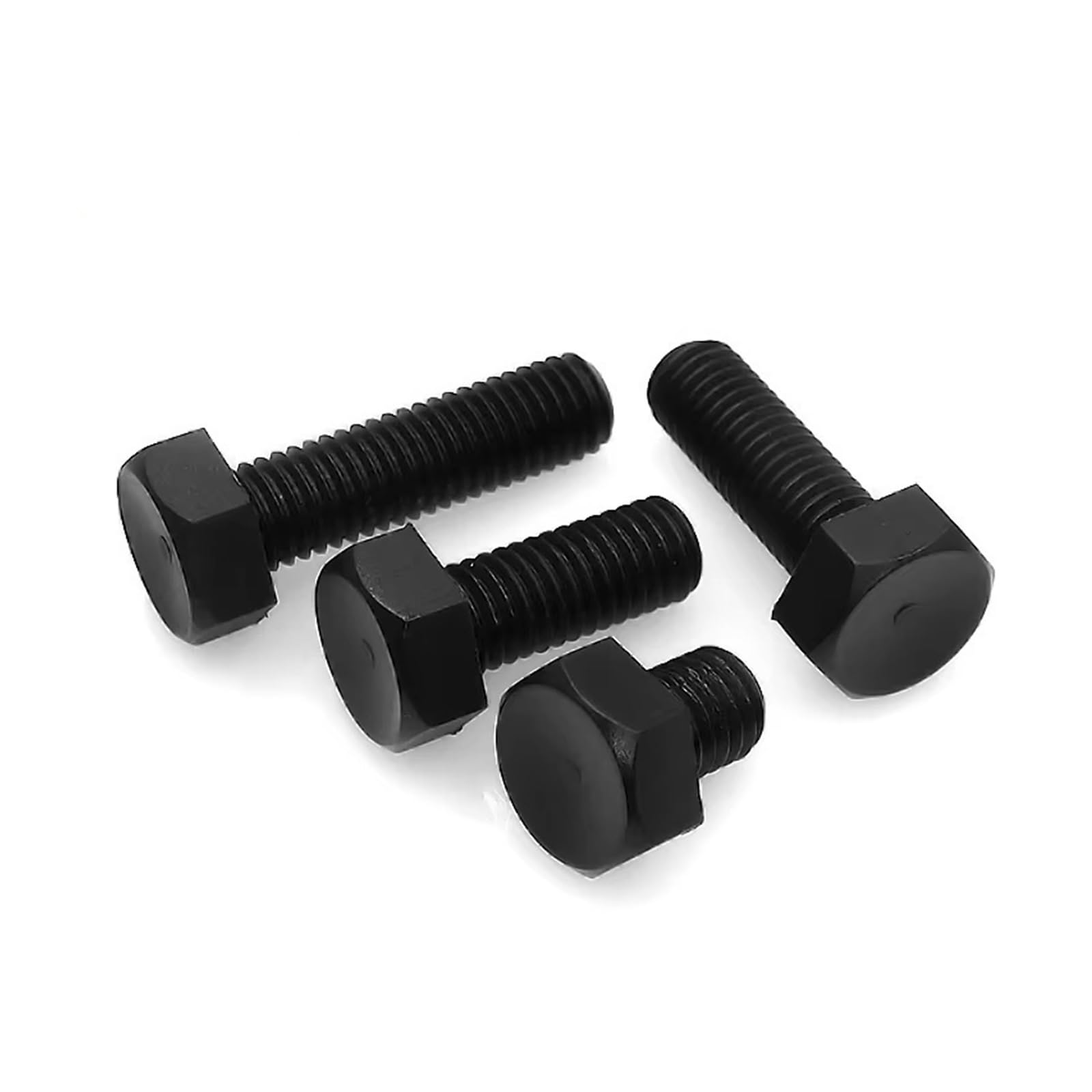 MUHUO Flanged hexagon bolt, Black External Hex Head Screws M3 M4 M5 M6 M8 M10 M12 Plastic Hexagon Bolts(40mm,M6 (30pcs))