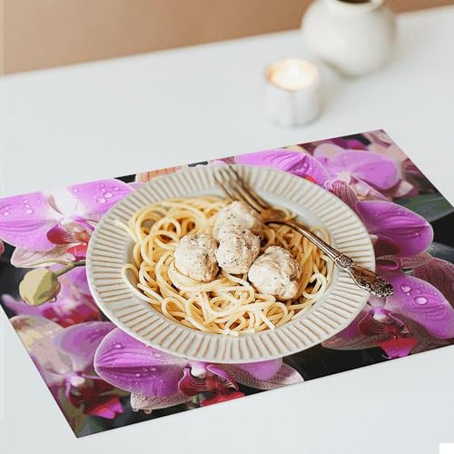Sets de table orchidées pour décoration intérieure et extérieure de table - 8