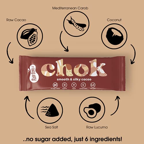 Raw Gorilla Glatter & seidiger Kakao-Chok | 4er-Pack | glutenfreie Snacks | Keto-Schokolade | ohne Zuckerzusatz | vegane… – Bild 5