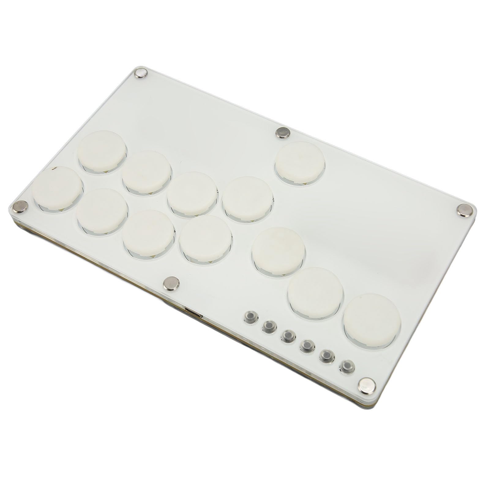 CHICIRIS Kontroler Mini Walki z Kluczem Mechanicznym Cherry MX na PC, Biały materiał ABS