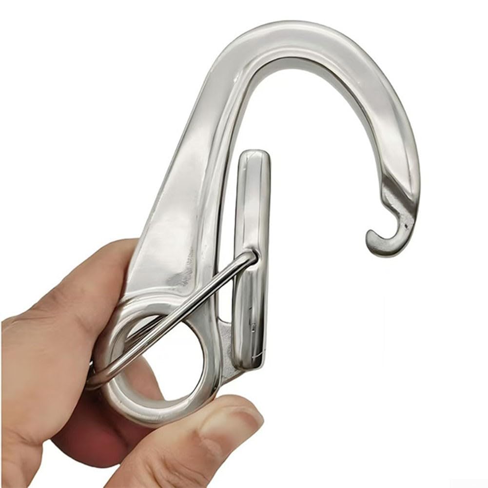 Gancio di attracco in acciaio inossidabile 316 Marine Grade Quick Release Snap Clip autobloccante Moschettone di ormeggio per canottaggio Yachting Escursioni Attrezzatura di sicurezza