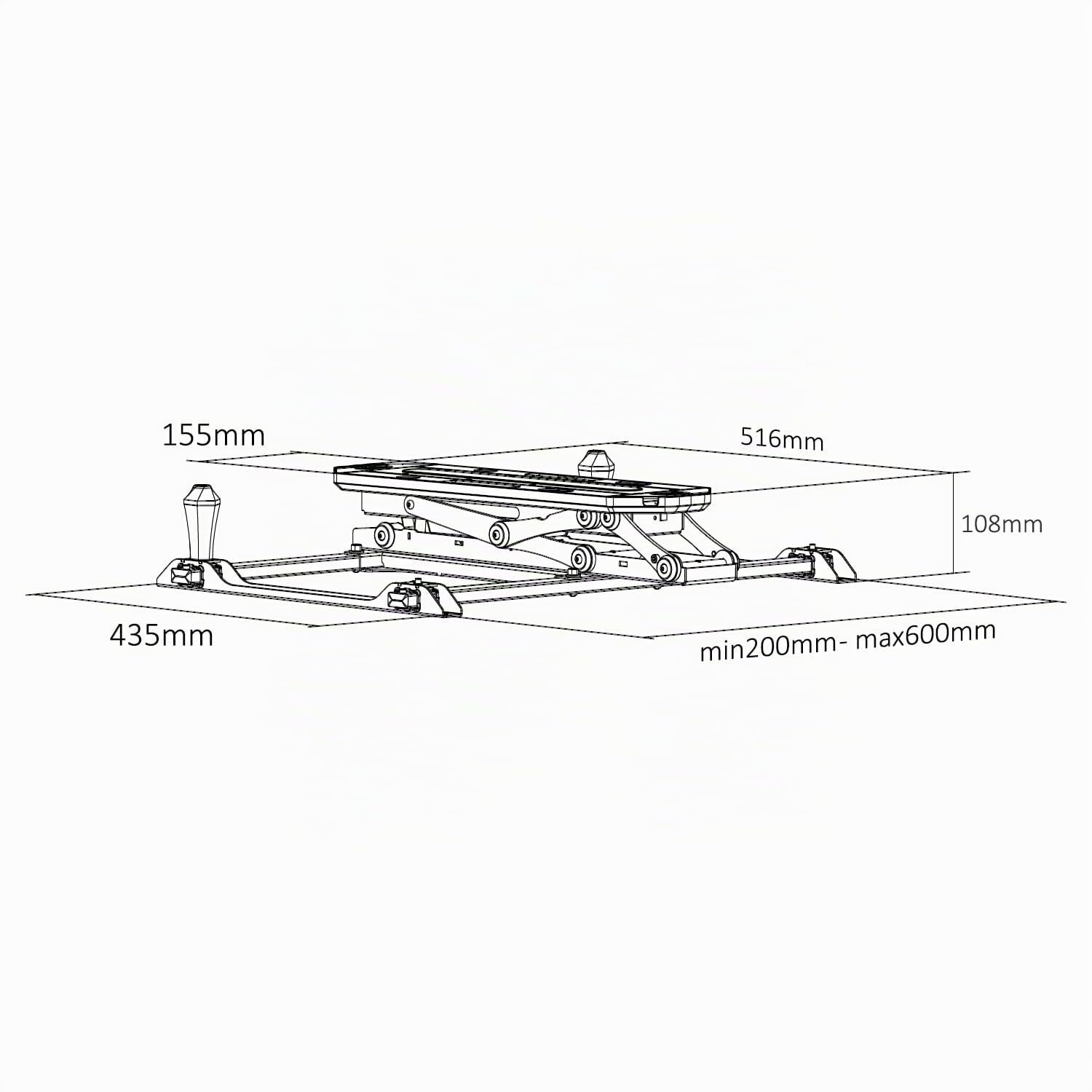 Maclean MC-880 Supporto Elettronico per TV da Soffitto Pareti Inclinate Max 35 Kg
