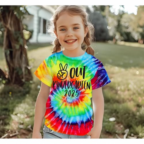 MODNTOGA Kids Girl Boy Peace Out Kindergarten Shirt 2025 Kindergarten Graduation T-Shirt Last Day of School Summer Tee Tops3