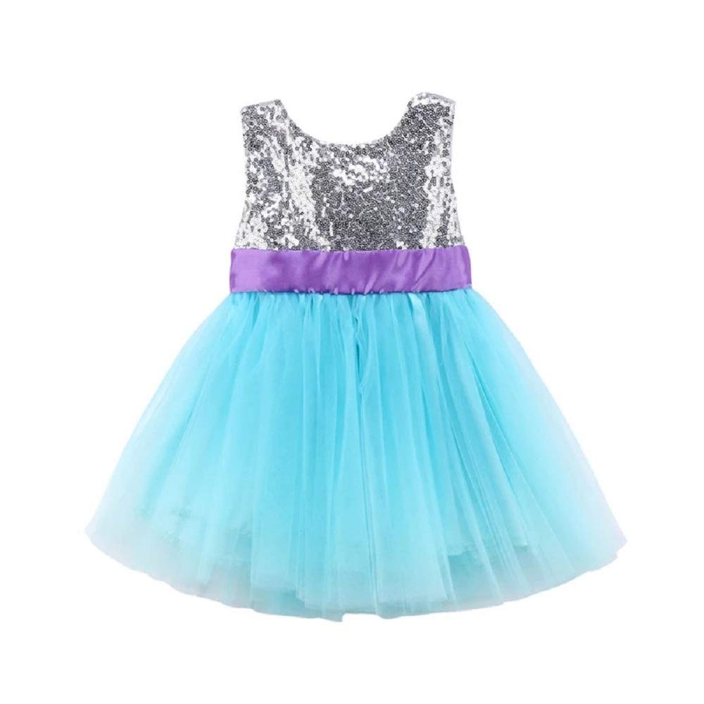 THE LONDON STORE Baby Girl's Kids Girl Lace Flower Dress Bowknot Princess Party Dresses Tutu Formal Dress