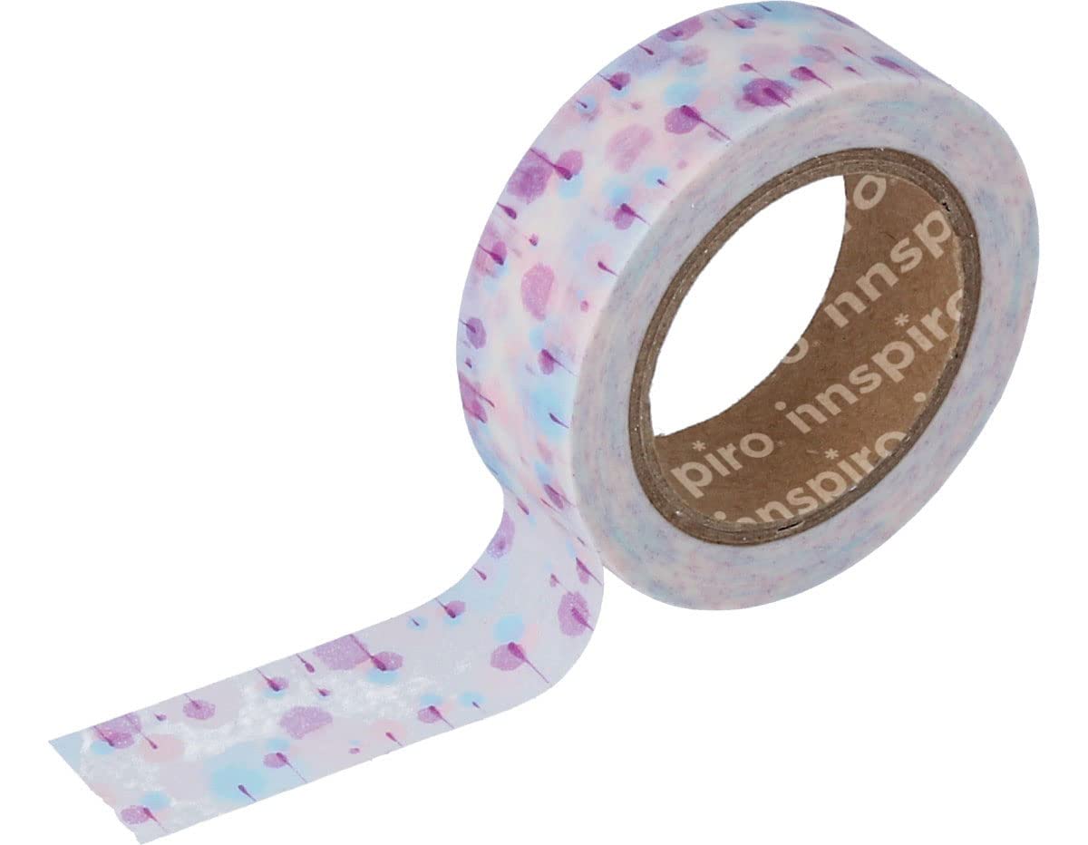 INNSPIRO Taśma maskująca Washi deco 15mm.x10m. Seria kwiatowa, Wielu