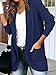 MEROKEETY Womens Long Sleeve Cardigan Sweaters Fall Winter Chunky Cozy Knit Draped Open Front Outwear Outfits, Navy, XL