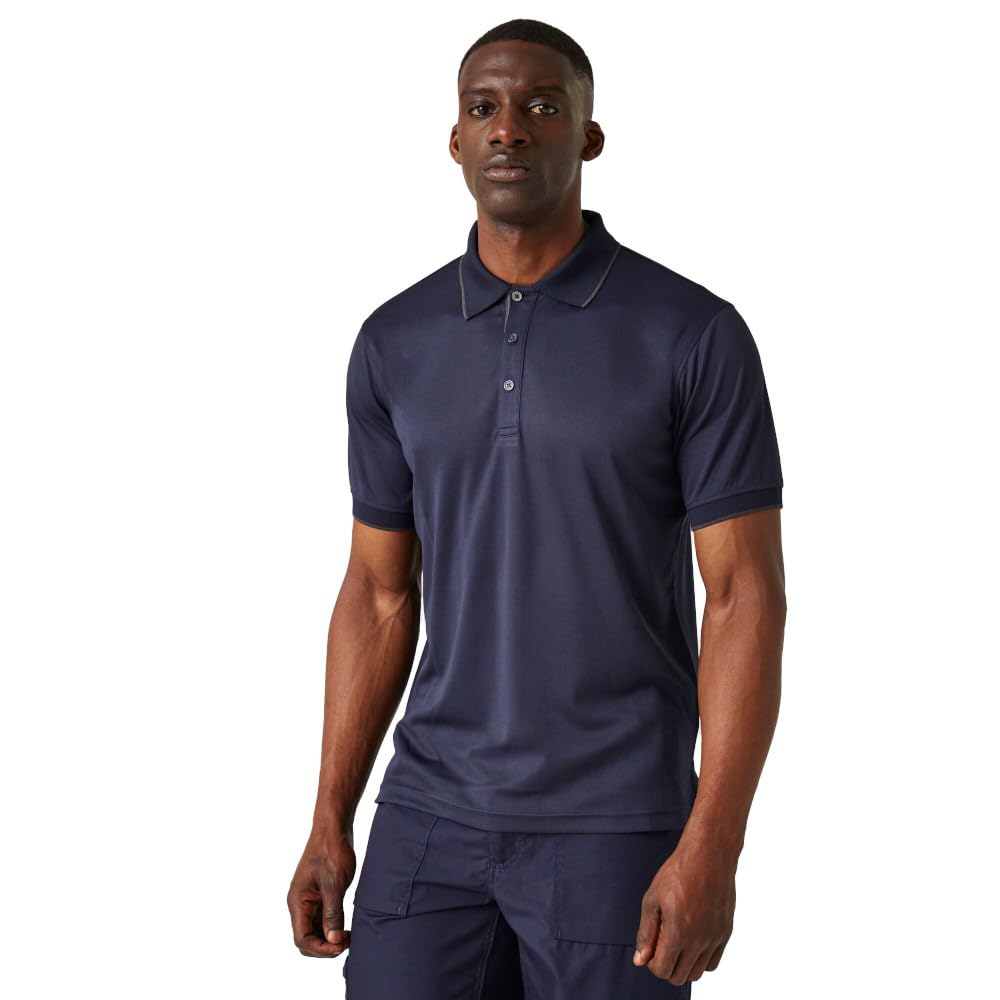 Regatta Professional Navigate Short Sleeve Polo Shirt Size: L Men's Blue