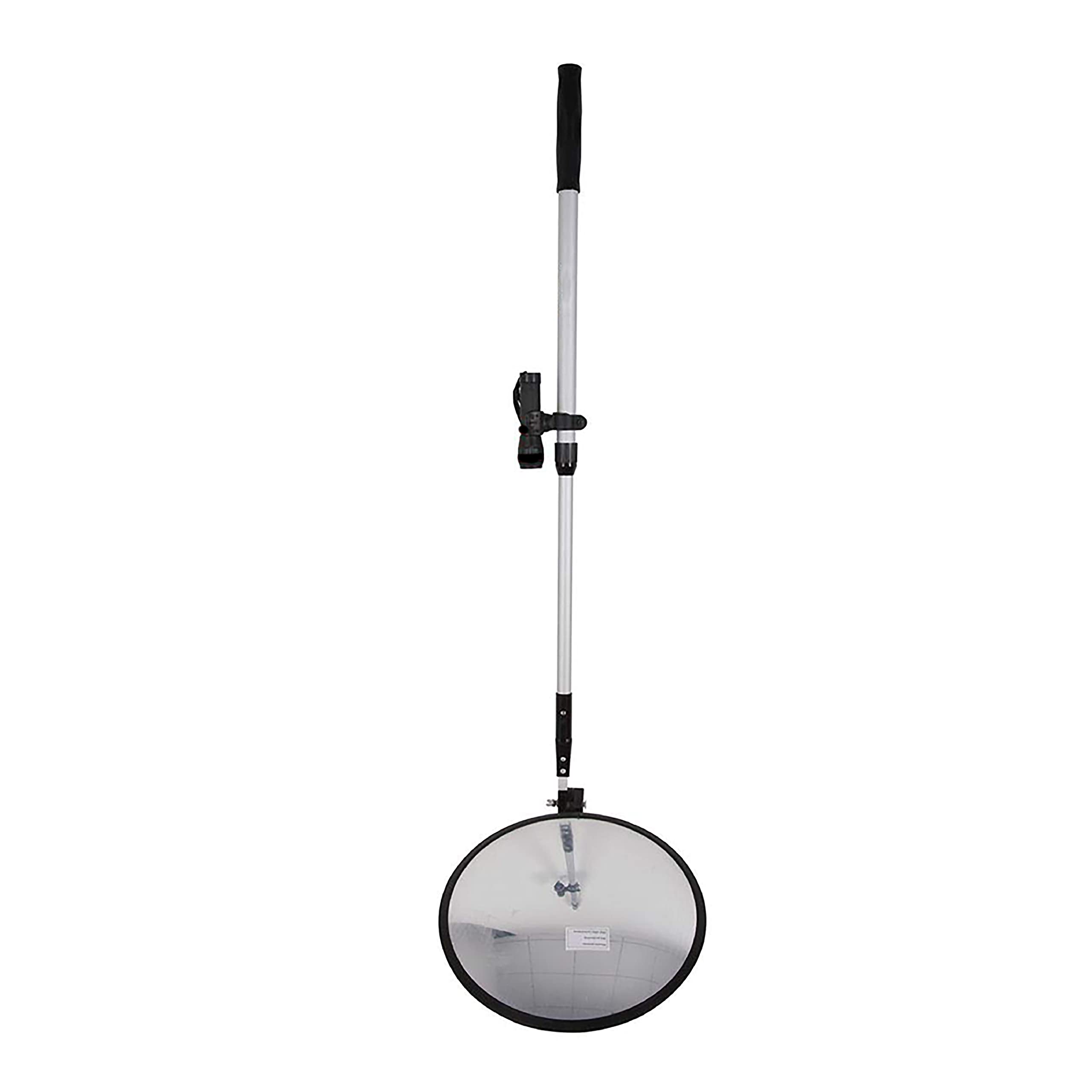 Robustt Under Vehicle Inspection Security Mirror with Redesigned Light Weight Wheel Base and PU Wheels (Pack of 1 - Round Type Size, Black)