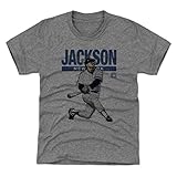 500 LEVEL Reggie Jackson Youth Shirt (Kids Shirt, 6-7Y Small, Tri Gray) - Reggie Jackson Mr. October...