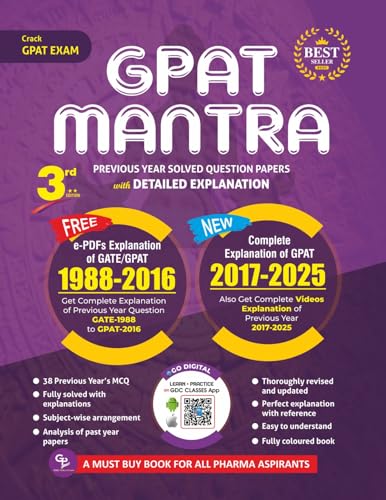 Image of GPAT MANTRA:GPAT PREVIOUS YEAR SOLVED QUESTION PAPERS WITH DETAILED EXPLANATION(COLOURED BOOK)