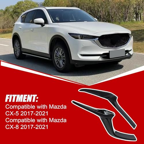 Image of SecosAutoparts 1Pair Front Lower Grill Trims Cover Grill Molding, Gloss Black Compatible with Mazda CX-5 CX-8 2017-2021, Left and Right Side
