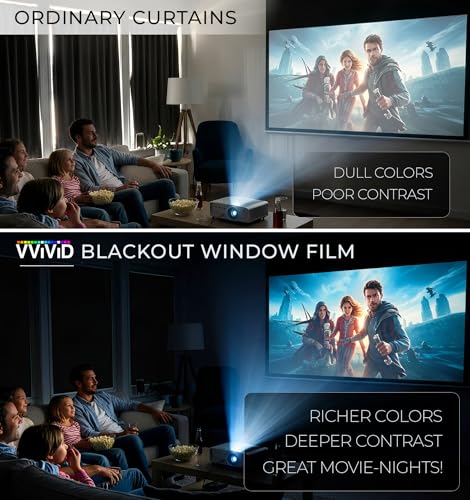 Image of VViViD Total Blackout Adhesive Vinyl Window Tinting Sheets (50ft x 5ft, Matte Black)
