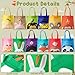 Imagen de 12 Piezas Animales Del Bosque Bolsa Tela Tote Bag Tela Regalo Cumpleaños Niños Lindos Estampados De Animales Adecuado Para Compras Escuela Vida Diaria Bolsos De Animale La Selva