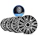 Alpena Lemans Vehicle Wheel Covers, Premium European-Made Rim Covers with 3-Step Retention System, Durable Hub Caps Fits Most Steel Wheels, Set of 4, 17 Inch