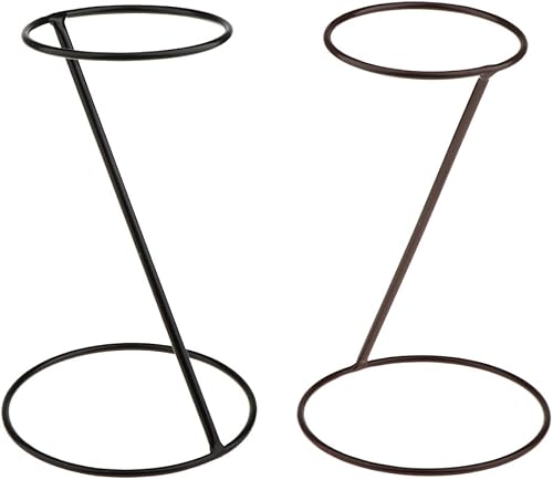 Miniatura 6 de 2 unids negro y bronce escaparate de metal sombrero pelucas de pelo soporte de exhibición de béisbol deportes Cap almacenamiento organizador estante