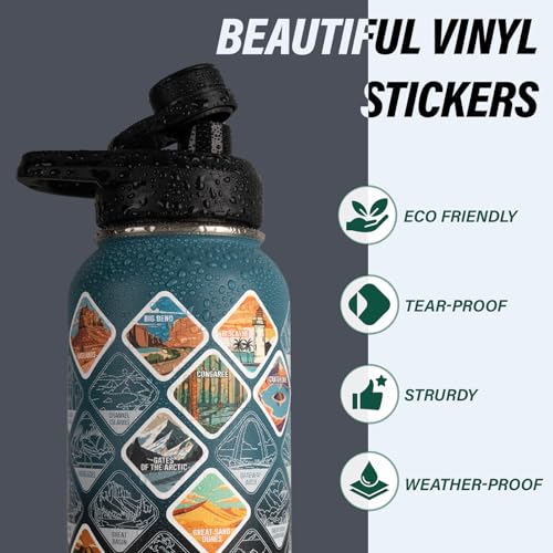 40 oz Insulated Water Bottle | Thickened Stainless Steel Vacuum Metal | Portable Sports Water Jug for Gym and Hiking with Straw, Carrier Bag, Handle Strap | BPA-Free 40 oz