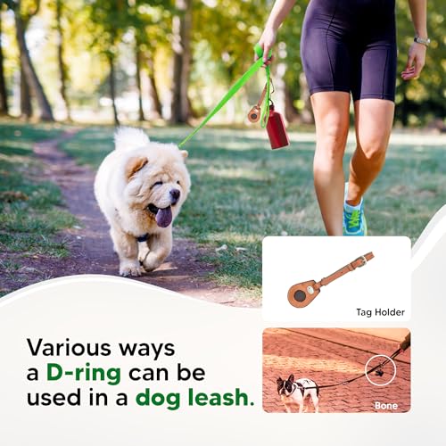 Image of Adil's Biothane Dog Leash - Waterproof Leashes for Dogs, Metal Hook, Adjustable 5ft Length Suitable for Dogs & Puppies, Ideal for Walking, Running & Training (Forest Green)