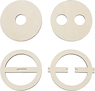 BENECREAT 16Pcs 4 Styles Wick Centering Tool, Wood Candle Wicks Centering Devices Wooden Wick Stabilizer Holder for Candle DIY Making, Cotton Multi-Wick Holder