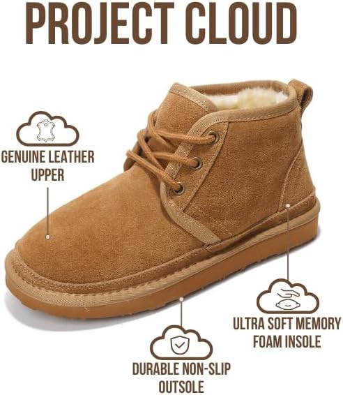 Project Cloud 100% Genuine Leather Women's Ankle Boots - Memory Foam Insole Boots for Women and Non-Slip Lace-up Fall Winter Boots for Women (Julee) - Image 3